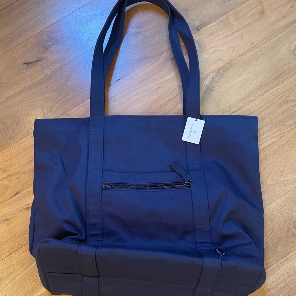 Vera Bradley navy tote.